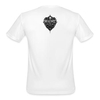 Gothic Skull Crest Emblem - Men's Moisture Wicking Performance T-Shirt - white - Back - Jackson (183cm)