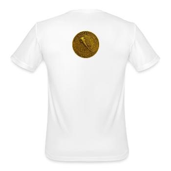 Saturday Night Bat Fight Coin - Men's Moisture Wicking Performance T-Shirt - white - Back - Jackson (183cm)