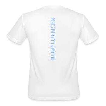 Runfluencer - athleisure apparel - Men's Moisture Wicking Performance T-Shirt - white - Back - Jackson (183cm)