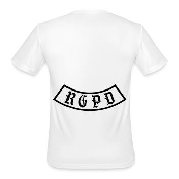 RGPD VIP PATCH - Men's Moisture Wicking Performance T-Shirt - white - Back - Jackson (183cm)