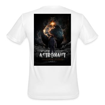 Astronaut: The Universe Is Calling - Men's Moisture Wicking Performance T-Shirt - white - Back - Jackson (183cm)