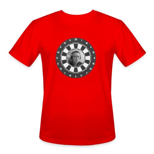 Producer Jay on Dartboard with Fusco Show back - Men's Moisture Wicking Performance T-Shirt