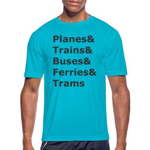 & Transportation - Dark Lettering - Men's Moisture Wicking Performance T-Shirt