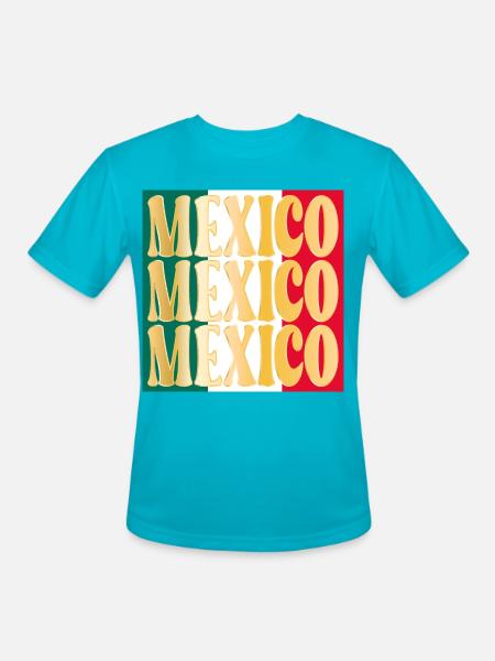México Mexican Mexico - Men's Moisture Wicking Performance T-Shirt - turquoise