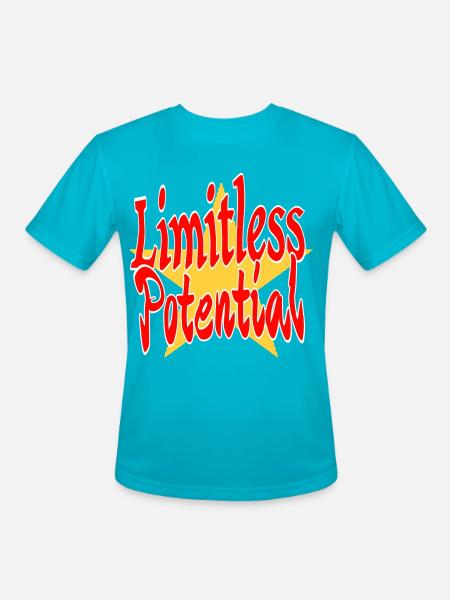 Limitless Potential - Men's Moisture Wicking Performance T-Shirt - turquoise