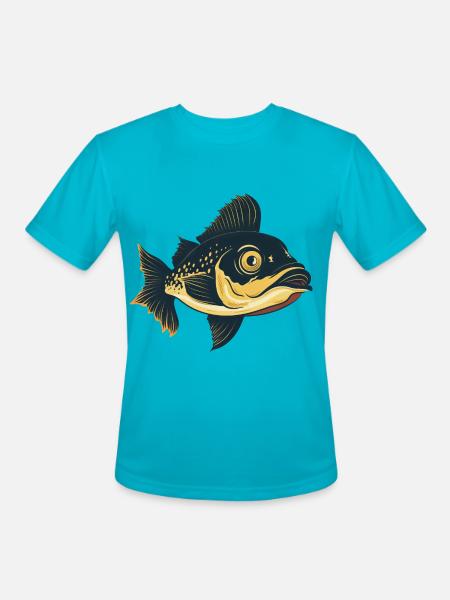 Fishing Trout Fisherman - Men's Moisture Wicking Performance T-Shirt - turquoise