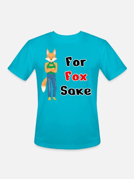 For Fox Sake - Men's Moisture Wicking Performance T-Shirt - turquoise