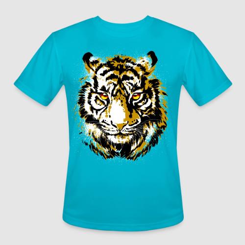 Realistic Tiger Illustration - Tiger Face - Men's Moisture Wicking Performance T-Shirt