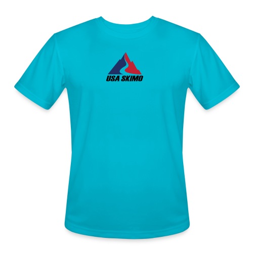 USA Skimo Logo - Stacked - Color - Men's Moisture Wicking Performance T-Shirt