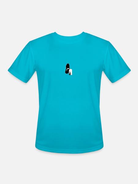Foot Path Design - Men's Moisture Wicking Performance T-Shirt - turquoise