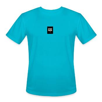 Unique & Comfy Tee - Men's Moisture Wicking Performance T-Shirt - turquoise - Front - Jackson (183cm)
