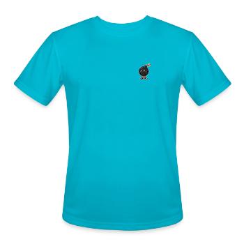 Retro Bomb Mascot Character - Cute Tech Art - Men's Moisture Wicking Performance T-Shirt - turquoise - Front - Jackson (183cm)