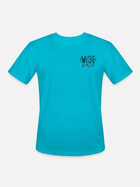 Wide Open - Men's Moisture Wicking Performance T-Shirt - turquoise