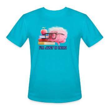 Je ne suis qu’un nerd - T-Shirt Performance pour hommes - turquoise - Devant - Jackson (183cm)