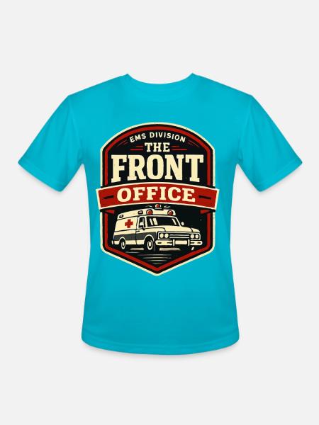 EMS Front Office Driver Badge - Men's Moisture Wicking Performance T-Shirt - turquoise