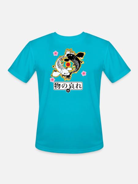 Mono no aware (物の哀れ) - Men's Moisture Wicking Performance T-Shirt - turquoise