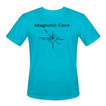 Magnetic Core Memory Cell - Men's Moisture Wicking Performance T-Shirt - turquoise - Front - Jackson (183cm)