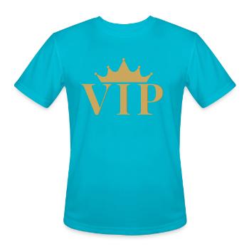 VIP Style - Men's Moisture Wicking Performance T-Shirt - turquoise - Front - Jackson (183cm)