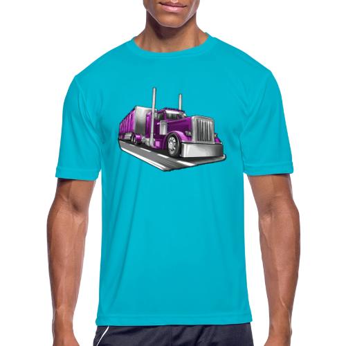 Tracktor Trailer Semi Truck Big Rig - Men's Moisture Wicking Performance T-Shirt