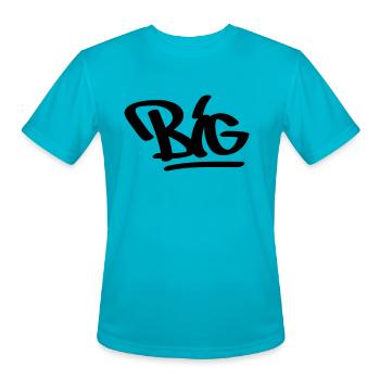 big - Men's Moisture Wicking Performance T-Shirt - turquoise - Front - Jackson (183cm)