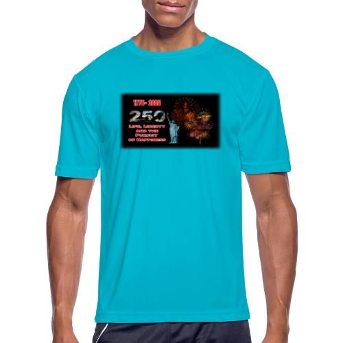 1776 - 2026 - 250 Years USA | Fireworks - Men's Moisture Wicking Performance T-Shirt