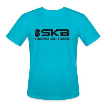 SKB Logo Matt Black - Men's Moisture Wicking Performance T-Shirt - turquoise - Front - Jackson (183cm)