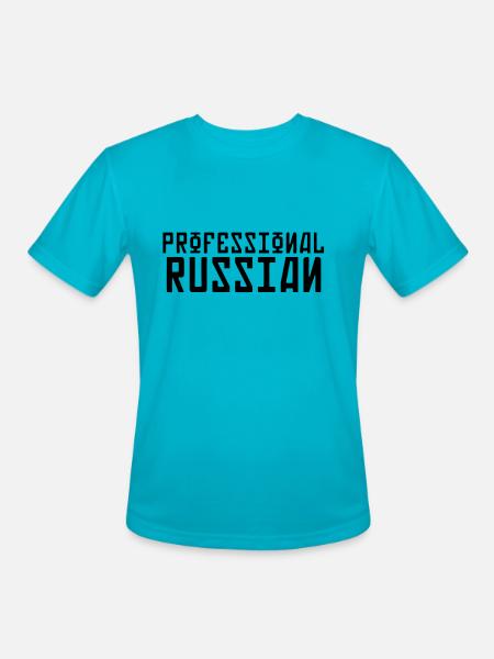 FPS Russia Professional Russian MP Long Sleeve Shi - Men's Moisture Wicking Performance T-Shirt - turquoise