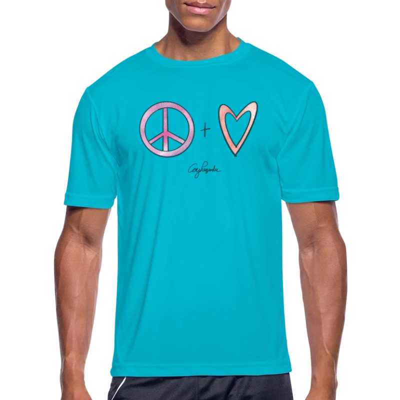 Peace and Love | Signature Collection - Men's Moisture Wicking Performance T-Shirt