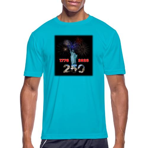 1776 - 2026 - 250 Years USA | Fireworks - Men's Moisture Wicking Performance T-Shirt