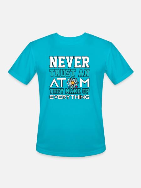 Make Up Everything Chemistry - Men's Moisture Wicking Performance T-Shirt - turquoise