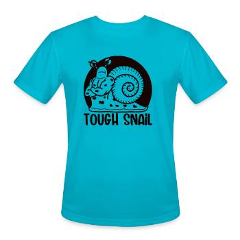 Tough Snail Mono - Men's Moisture Wicking Performance T-Shirt - turquoise - Front - Jackson (183cm)