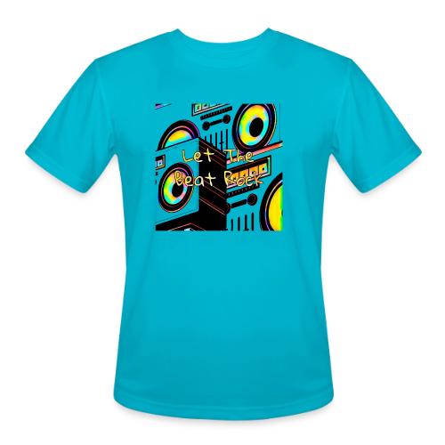 Let The Beat Rock design - Men's Moisture Wicking Performance T-Shirt