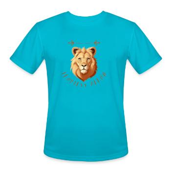 Fearless Ahead - Men's Moisture Wicking Performance T-Shirt - turquoise - Front - Jackson (183cm)