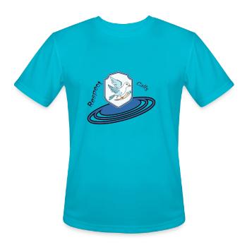 Respect Calls - Men's Moisture Wicking Performance T-Shirt - turquoise - Front - Jackson (183cm)