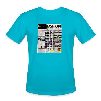 This is NOT FASHION - Men's Moisture Wicking Performance T-Shirt - turquoise - Front - Jackson (183cm)
