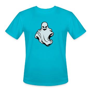 the ghost - Men's Moisture Wicking Performance T-Shirt - turquoise - Front - Jackson (183cm)