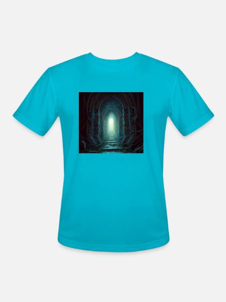 Secret gate - Men's Moisture Wicking Performance T-Shirt - turquoise
