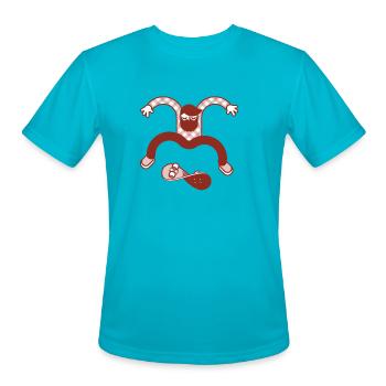 Infinity Flip - Men's Moisture Wicking Performance T-Shirt - turquoise - Front - Jackson (183cm)