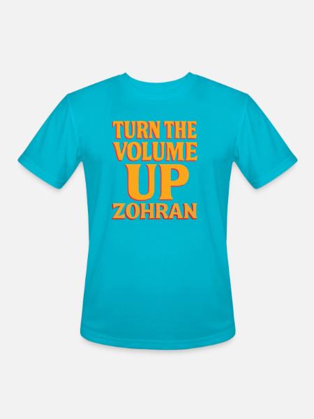 Turn the Volume Up Shirt - Men's Moisture Wicking Performance T-Shirt - turquoise