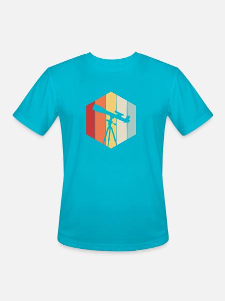 Astrophotography Telescope - Men's Moisture Wicking Performance T-Shirt - turquoise