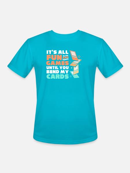 Trading Card Game Card Player - Men's Moisture Wicking Performance T-Shirt - turquoise