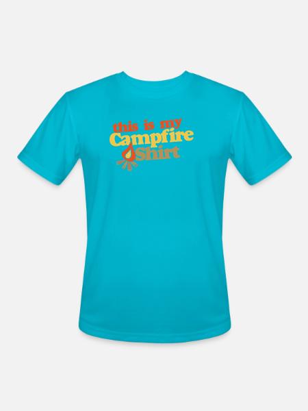 This Is My Campfire Shirt - Men's Moisture Wicking Performance T-Shirt - turquoise