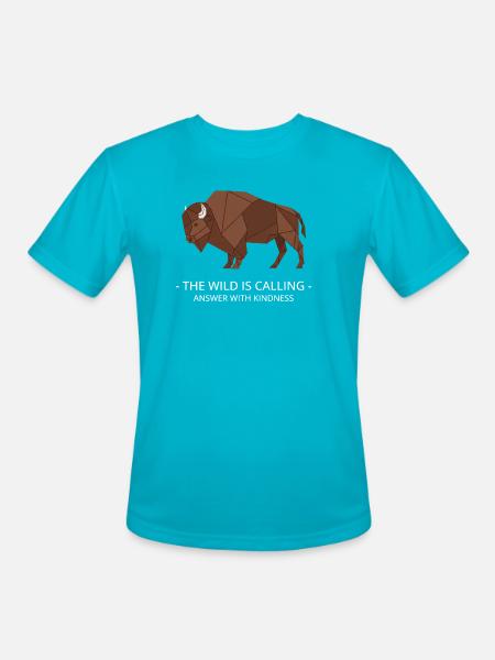 The wild is calling - Men's Moisture Wicking Performance T-Shirt - turquoise