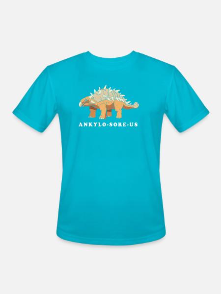 Ankylosaurus Dinosaur Prehistoric - Men's Moisture Wicking Performance T-Shirt - turquoise