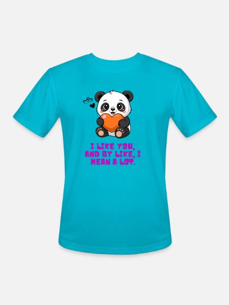 Liking Somebody - Men's Moisture Wicking Performance T-Shirt - turquoise