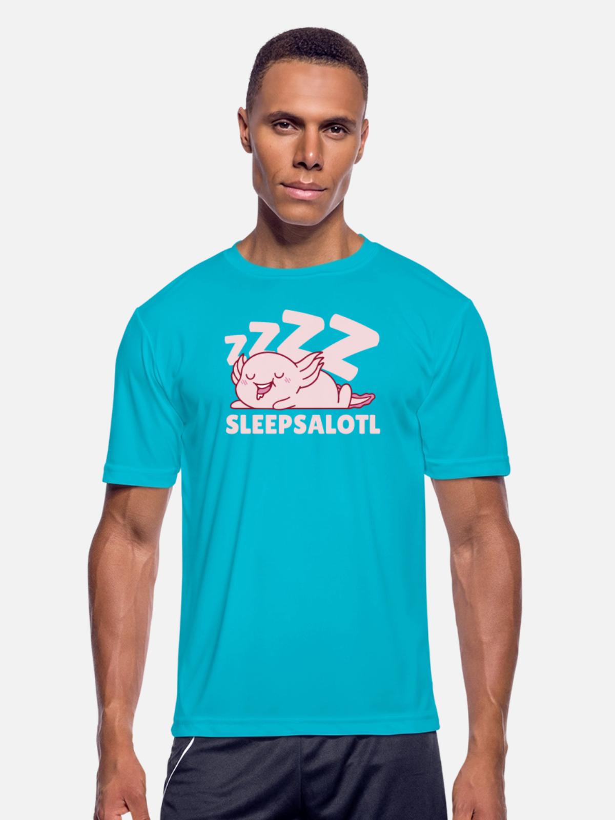 Sleepsalotl - Men's Moisture Wicking Performance T-Shirt - turquoise - Front - Jackson (183cm)