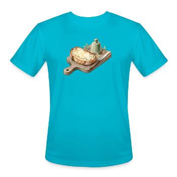 Toast & Tea - Men's Moisture Wicking Performance T-Shirt - turquoise - Front - Jackson (183cm)