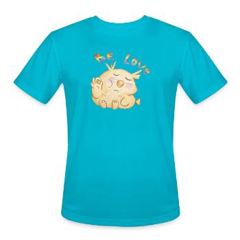 Chubby Zen Duck - Men's Moisture Wicking Performance T-Shirt - turquoise - Front - Jackson (183cm)