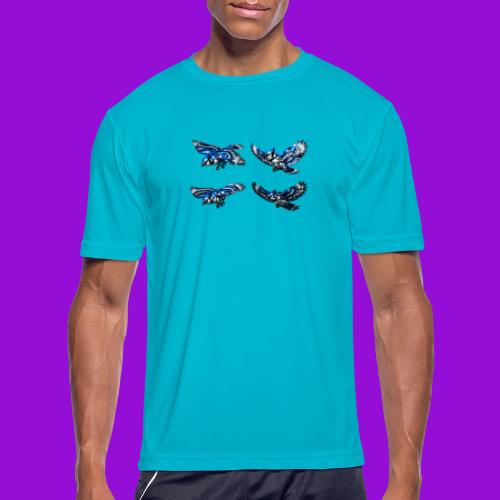 Silver Blue Jay Flight Stages - Men's Moisture Wicking Performance T-Shirt