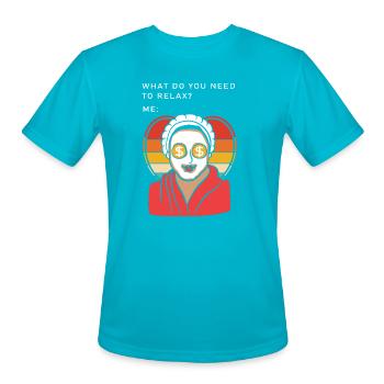 Money Meme Dollar B - Men's Moisture Wicking Performance T-Shirt - turquoise - Front - Jackson (183cm)